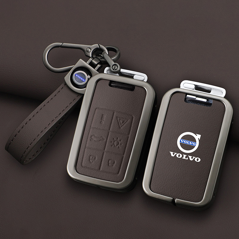 Volvo Car Accessories Xc90 - ジン合金製車キーケースシェルカバーホルダーキーチェーン ボルボ S60 S80 V60 XC60