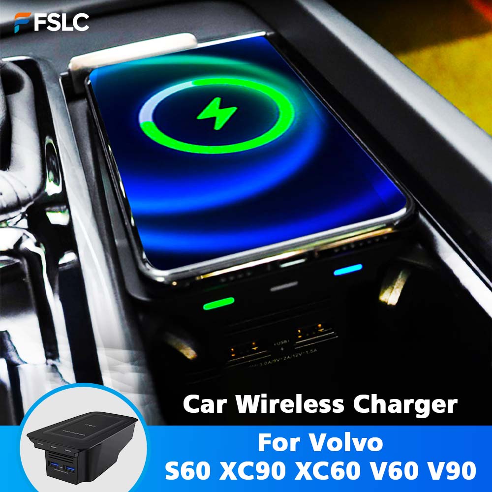 Volvo Car Accessories Xc90 - ⭐ 本物 ⭐ 車のワイヤレス充電器自動車部品 15 ワットクイックボルボ
