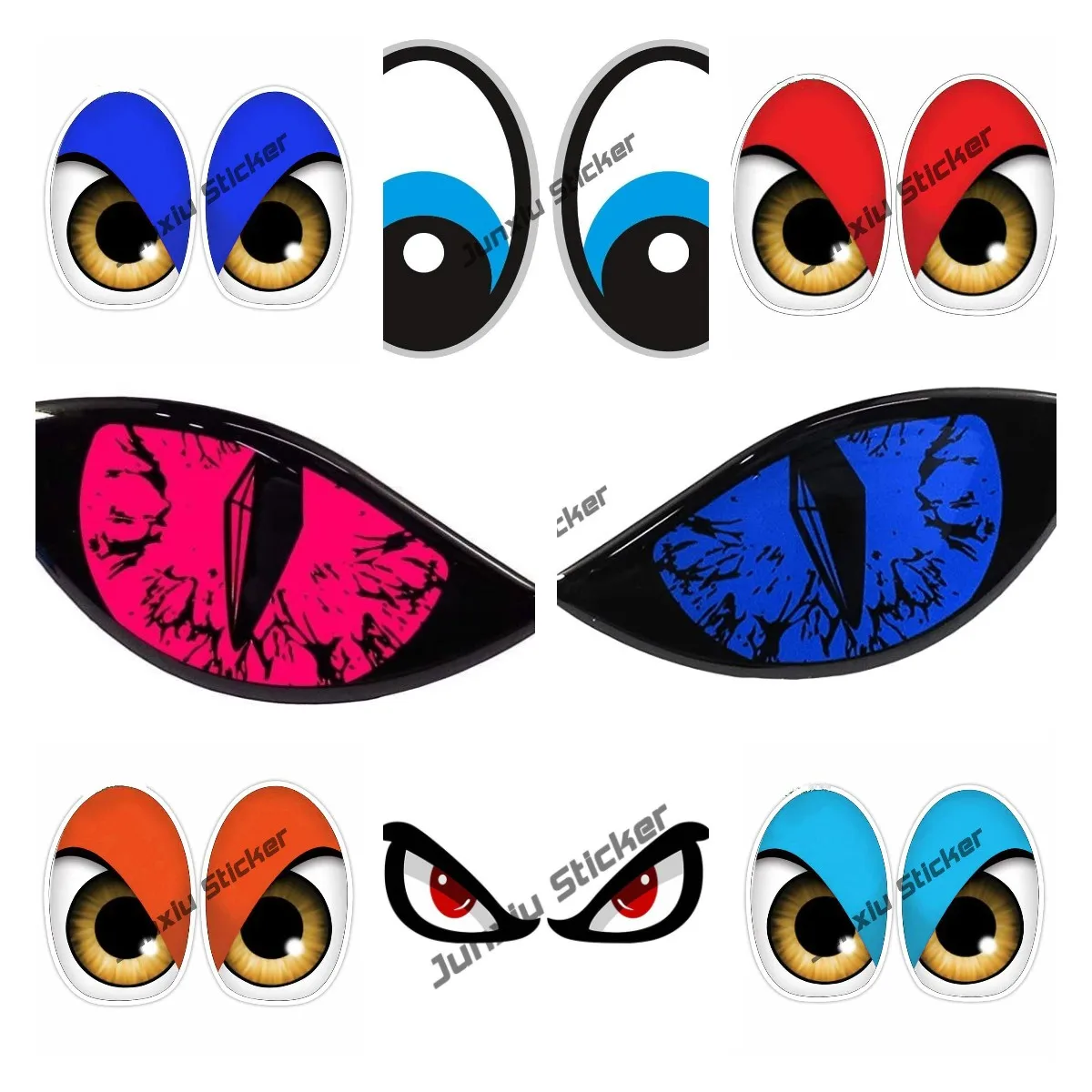 Car Accessories Evil Eye - 3D反射ステッカー,車,オートバイ,トラック,ラップトップ,車のバンパー,装飾アクセサリー用