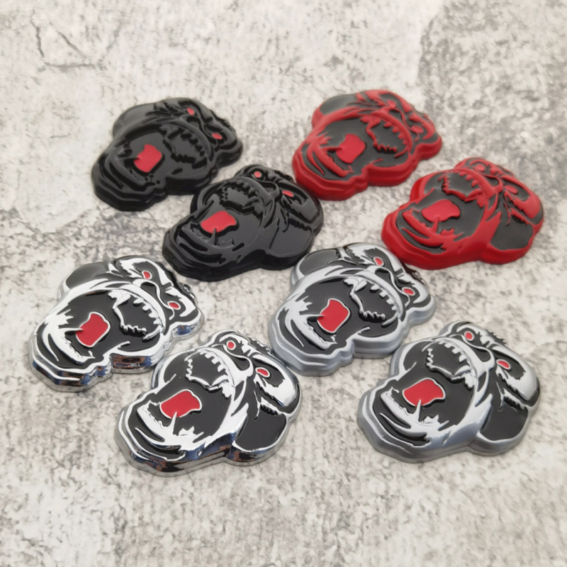 Car Accessories Sticker - 高品質改造3Dメタルカーステッカーダイヤモンドゴリラの咆哮スクラッチカバーDIY装飾カーアクセサリー