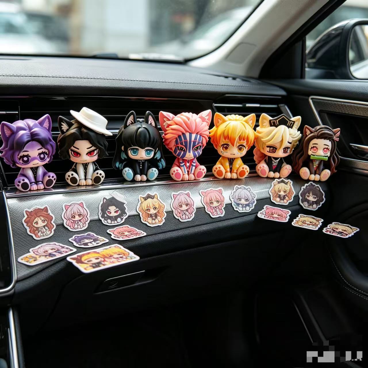 Car Accessories Decoration - 鬼滅の刃 かわいいちびフィギュア 車飾り ミニサイズ 遮り目ない おしゃれで流行りの車飾り