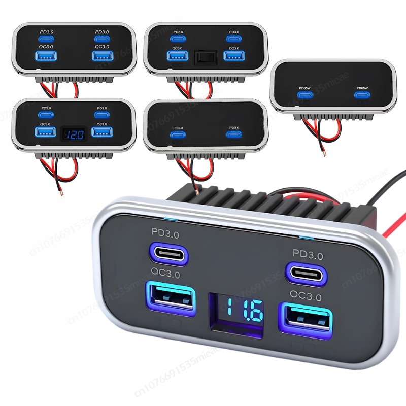 Car Accessories Thailand - 新型4ポート12-24V RV USBコンセント 急速車載充電 デュアルPD3.0 デュアルQC3.0