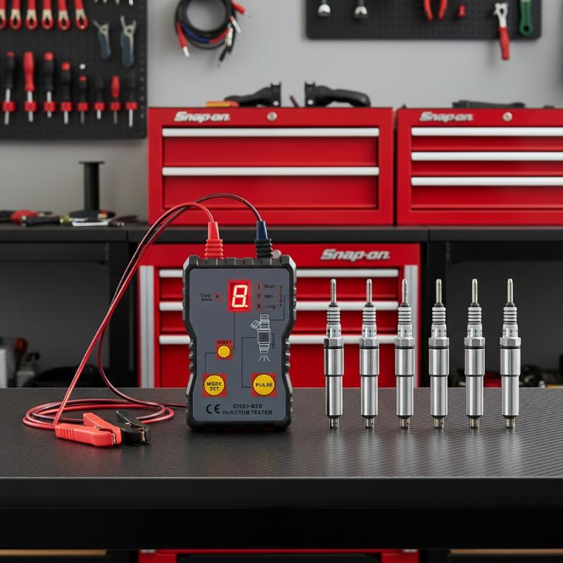 Fuel Injector Cleaner - 燃料システムスキャンツール 自動車洗浄ツールキット インジェクターフラッシュクリーナー 車用燃料インジェクターテスター ポータブル 4パルスモード