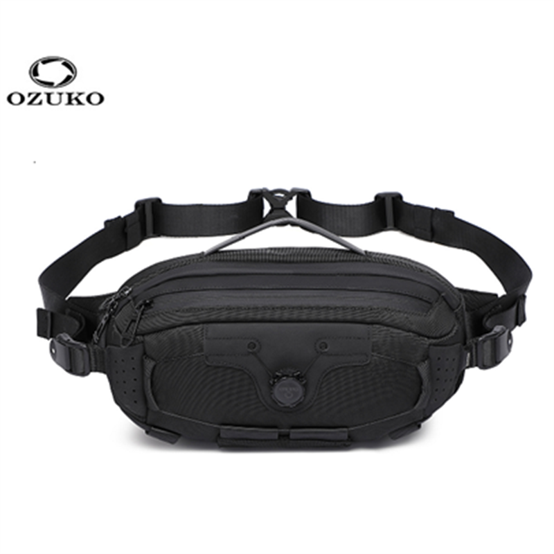 Car Accessories Gifts For Men - OZUKO 多機能チェストバッグ男性用タクティカルテックウェアウエストバッグ回転ボタンデザインクロスボディバッグボルソスパラオンブレ сумка