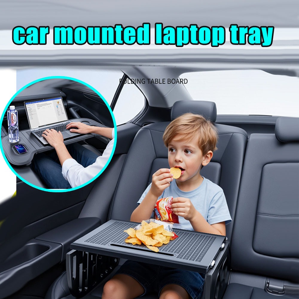 Car Accessories For Camping - 車載用折りたたみ式ラップトップトレイ、ステアリングホイールデスク、運転手、旅行者、トラック、毎日の通勤、ロードトリップ、キャンプ、SUV、RV用の自動車アクセサリー