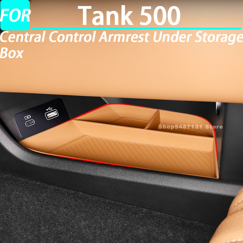 Car Accessories Under 500 - シリコン製車用センターコンソールアームレスト下収納ボックス タンク500インテリアアクセサリー2026用