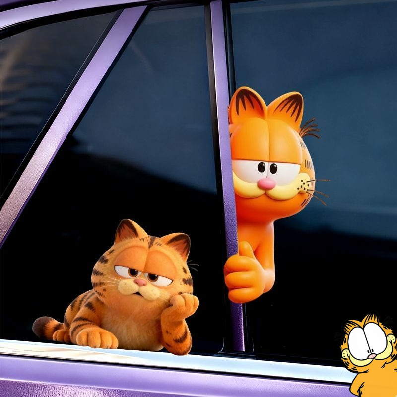 Car Accessories Decoration - ガーフィールドアニメ漫画かわいい面白い密かに観察しているステッカーかわいい車車の窓傷カバー装飾ステッカー卸売