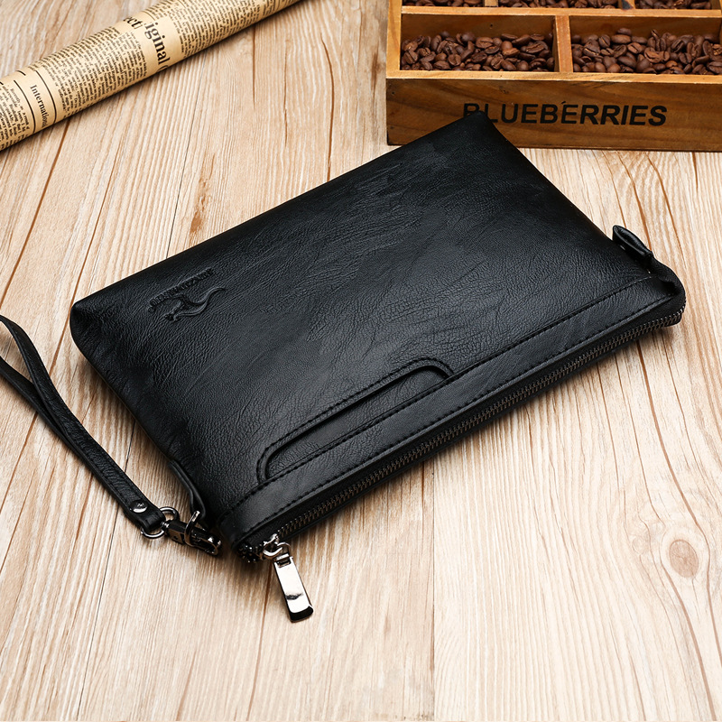 Car Accessories Gifts For Men - ブランドデザインメンズエンベロープクラッチバッグプレミアムPUレザービジネスカジュアル財布多機能電話現金収納財布