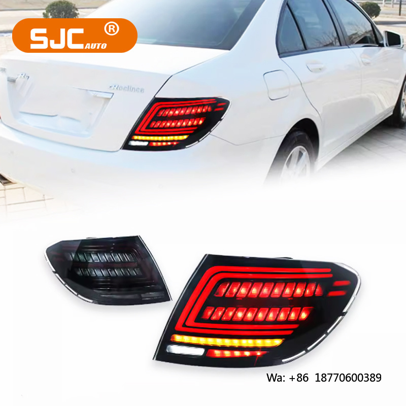 Car Accessories Mercedes - メルセデスベンツCクラスW204用SJCカーアクセサリー LEDテールライト 07-14 リアライト C180 C63
