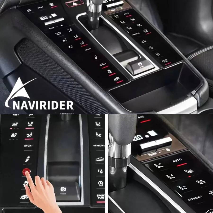 Car Accessories Thailand - ポルシェ マカン（2014-2021）用、ポルシェ パナメーラ/カイエン用 Sセンターコンソール ギアシフトパネル インテリア装飾アクセサリー