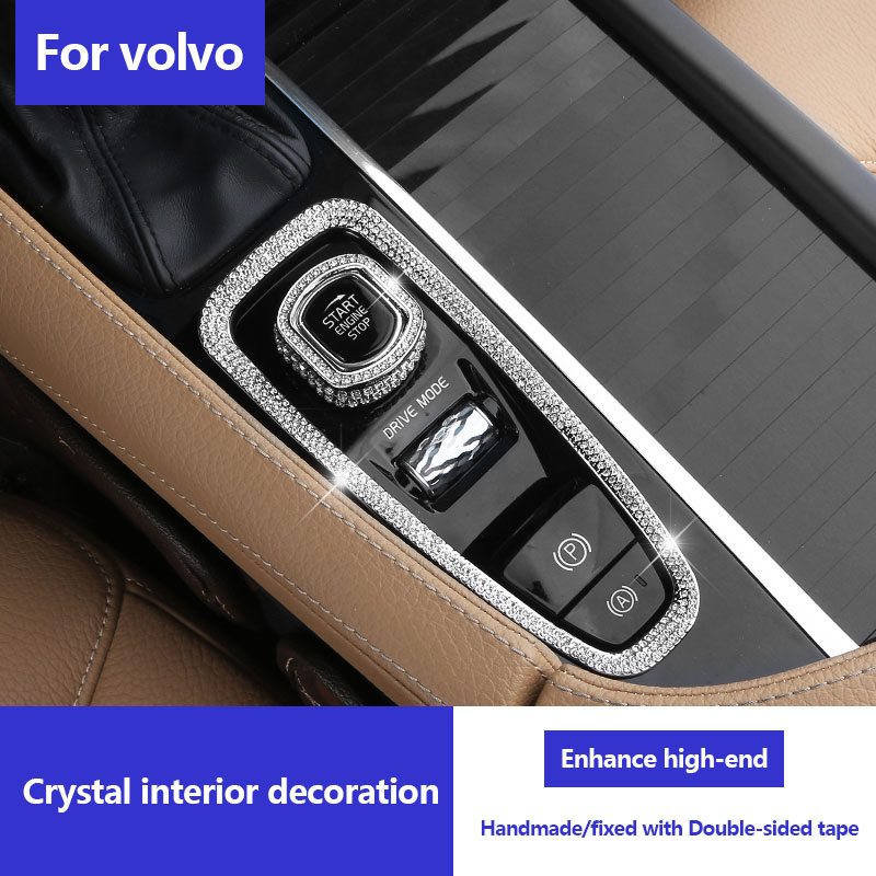 Volvo Car Accessories Xc90 - ボルボXC60、XC90、S90、V90、XC40、S60、V60の内装改造用ダイヤモンドカーステッカー装飾カーアクセサリー