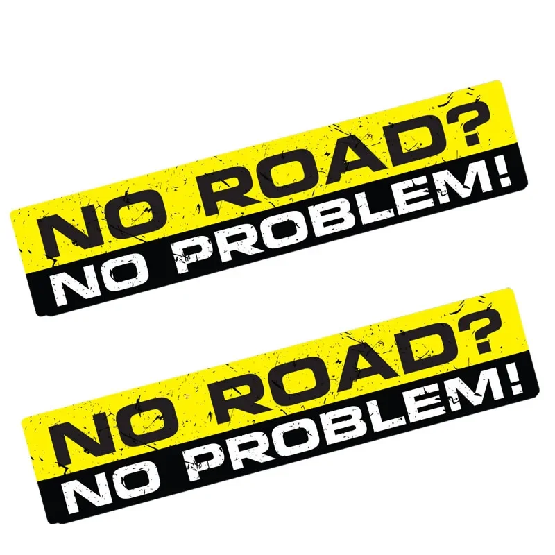 Car Accessories On Amazon - 車のステッカー NO ROAD NO PROBLEM ビニールデカールオートバイ装飾アクセサリー防水日焼け止めカバー傷
