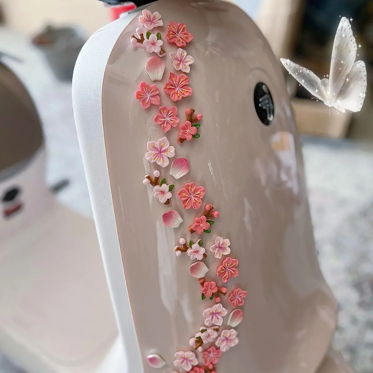 桃の花のカーデカール DIY 3Dステッカー 電気自動車 バ - Car Accessories Sticker のレビューと価格