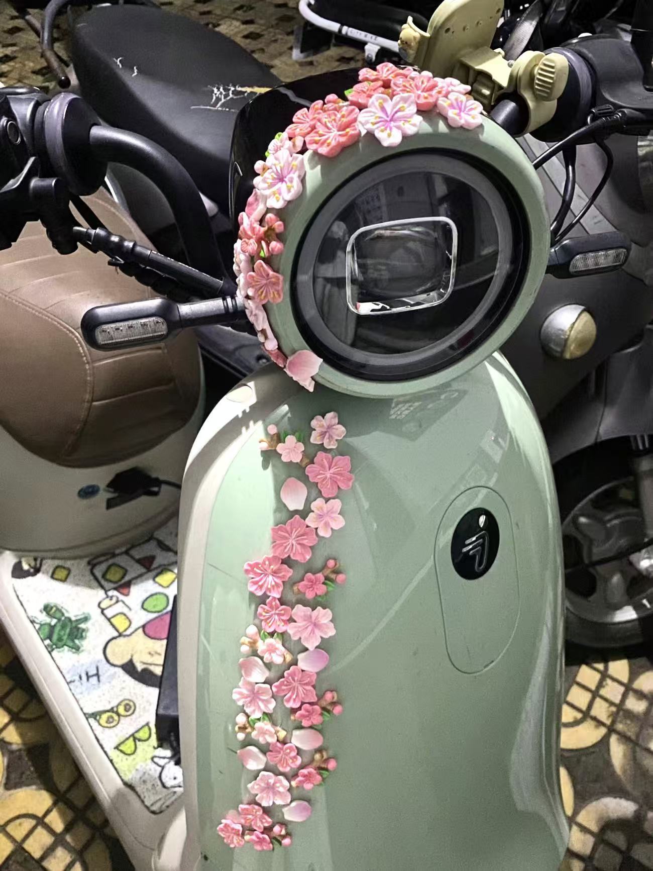 桃の花のカーデカール DIY 3Dステッカー 電気自動車 バ - Car Accessories Sticker のレビューと価格