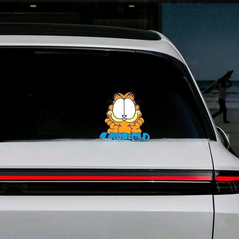 クリエイティブな漫画風のかわいいガーフィールドの車用ステッカ - Car Accessories Decoration のレビューと価格