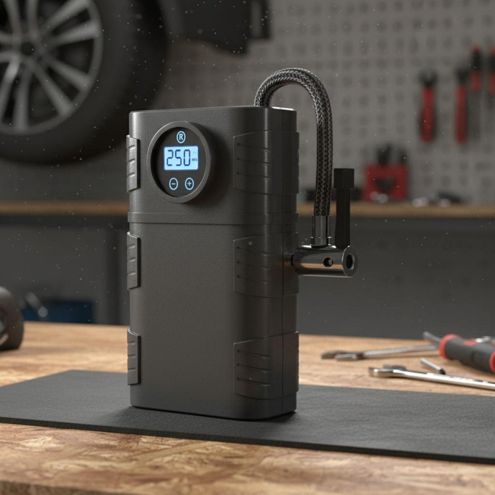 ポータブルタイヤインフレーターコードレスエンジンポータブルカ - Car Portable Tire Inflator のレビューと価格