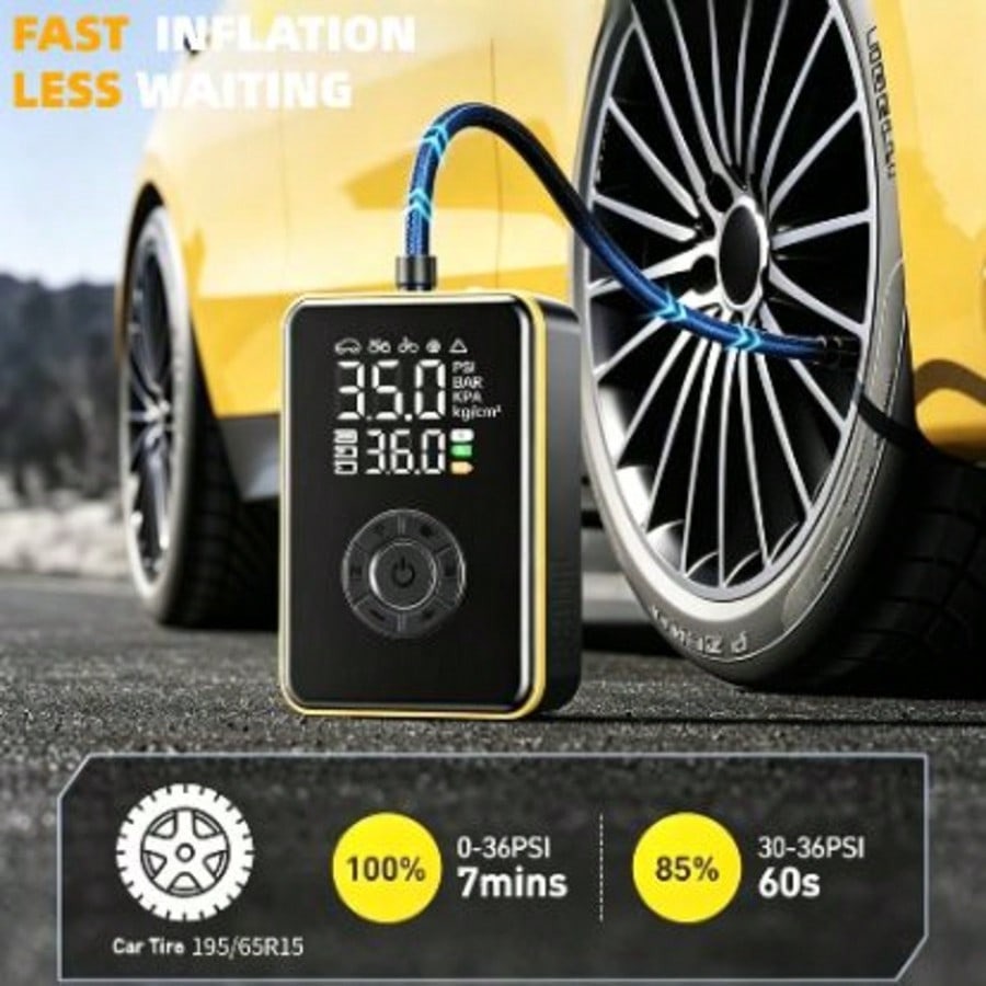 タイヤインフレーターポータブルエアコンプレッサー、超高速充填 - Car Portable Tire Inflator のレビューと価格