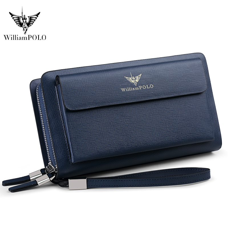 WILLIAMPOLO 高級メンズレザークラッチバッグ 大容 - Car Accessories Gifts For Men のレビューと価格