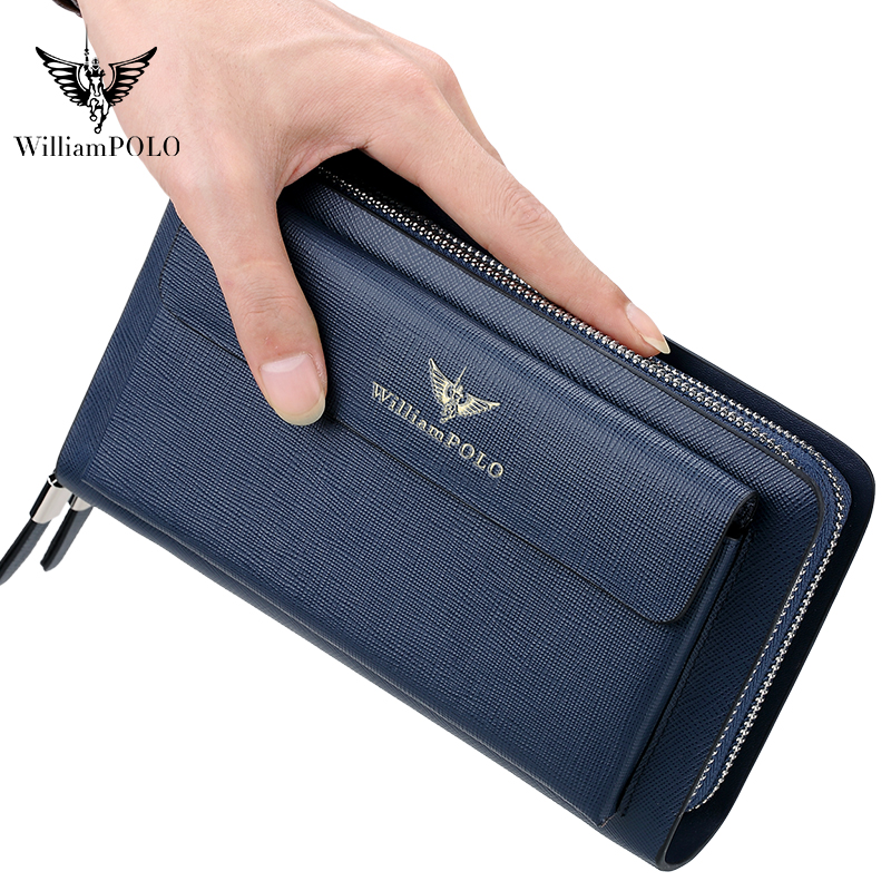 WILLIAMPOLO 高級メンズレザークラッチバッグ 大容 - Car Accessories Gifts For Men のレビューと価格