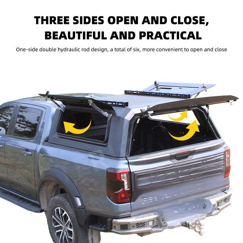 高品質ステンレス製ハードトップピックアップトラック荷台カバー - Car Accessories For Camping のレビューと価格