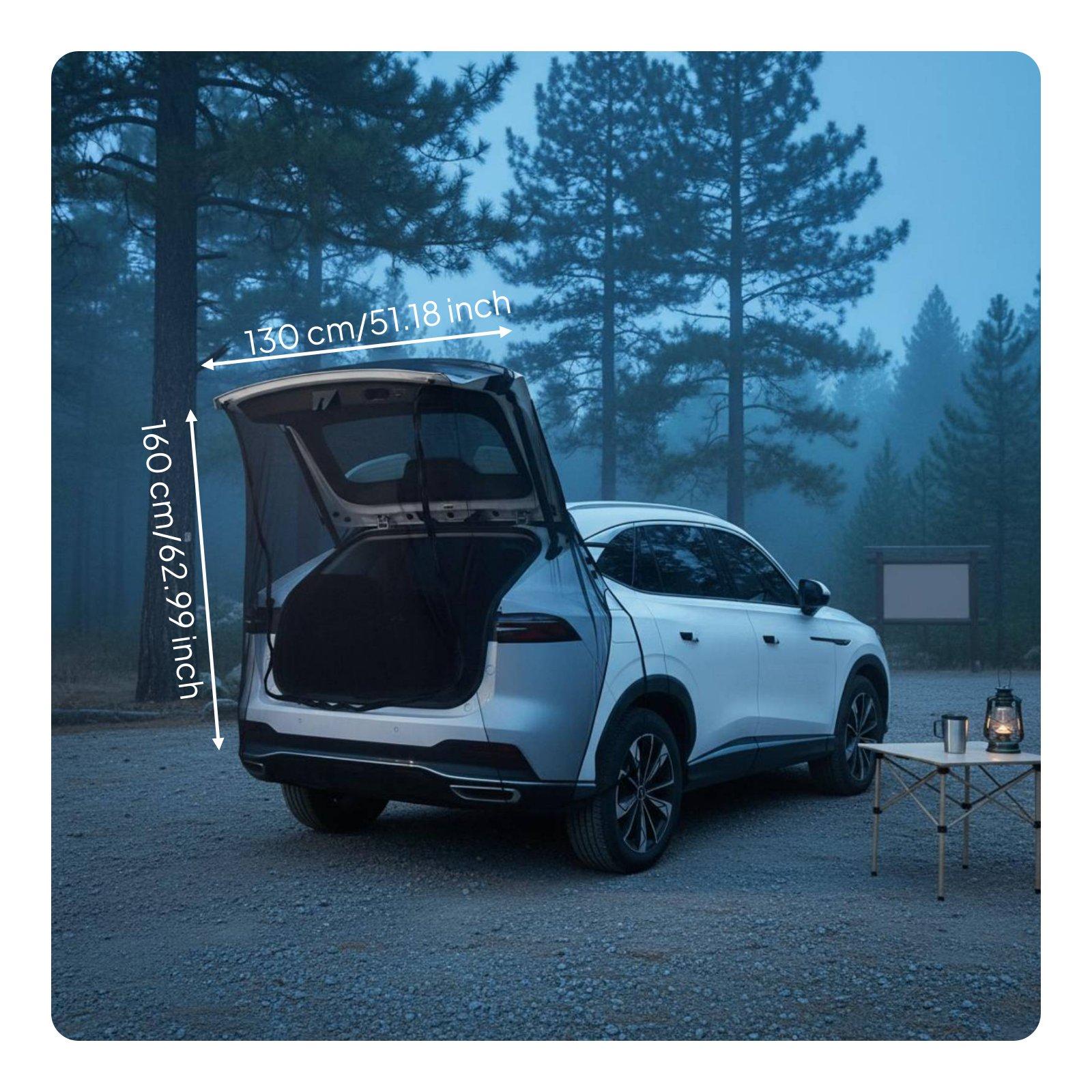 リアドアメッシュ蚊帳テールゲートテント屋外キャンプアクセサリ - Car Accessories For Camping のレビューと価格