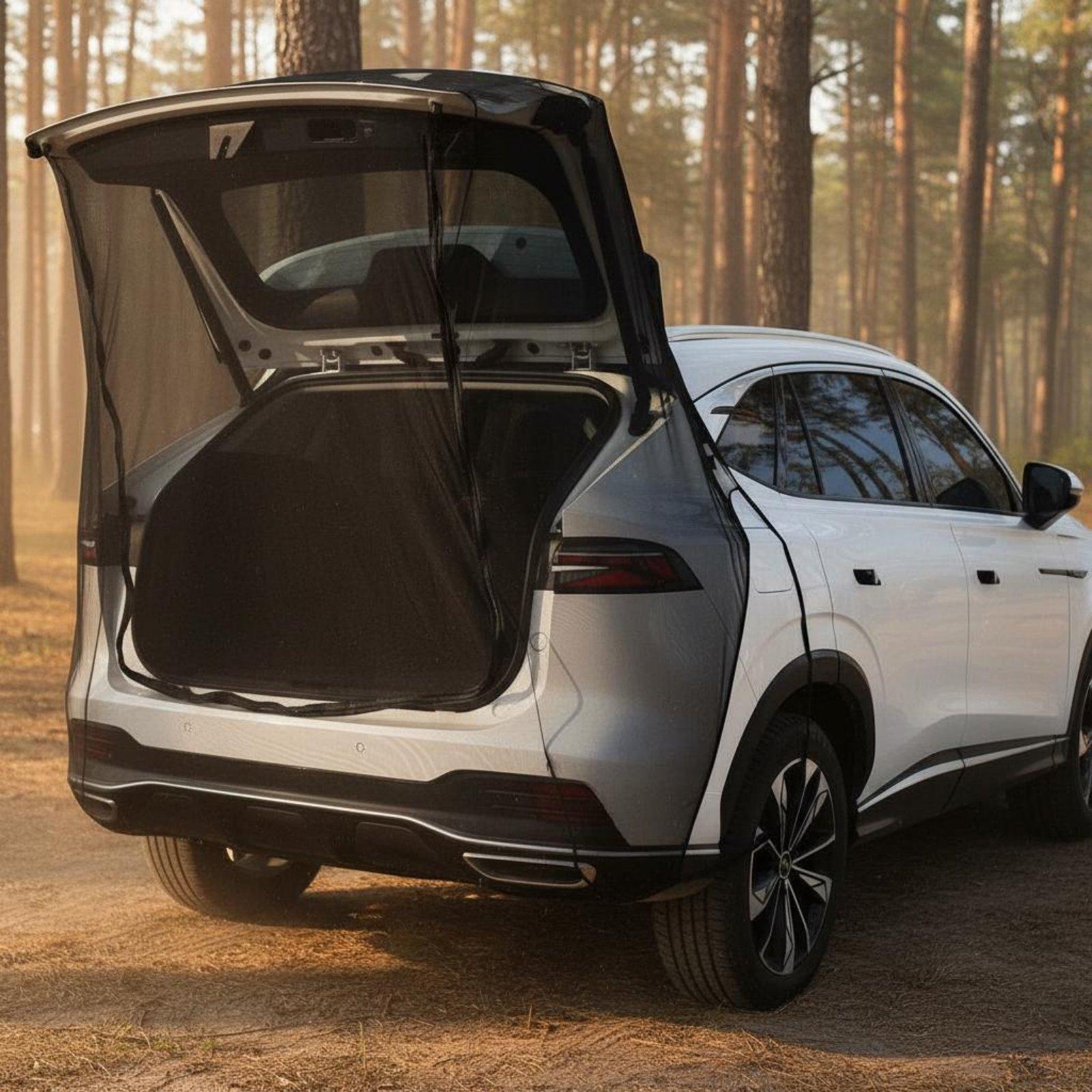 リアドアメッシュ蚊帳テールゲートテント屋外キャンプアクセサリ - Car Accessories For Camping のレビューと価格