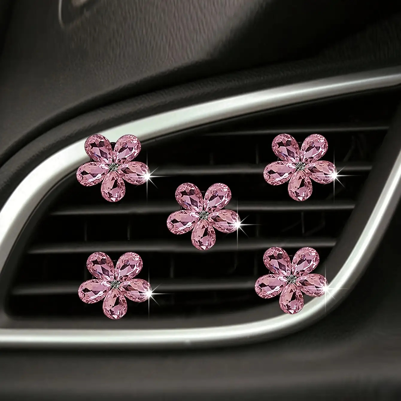 5 個ブリンブリンクリスタルフラワーカーエアベントクリップラ - Car Accessories Evil Eye のレビューと価格