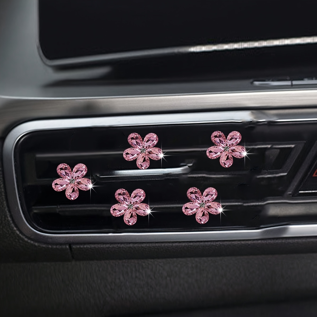 5 個ブリンブリンクリスタルフラワーカーエアベントクリップラ - Car Accessories Evil Eye のレビューと価格
