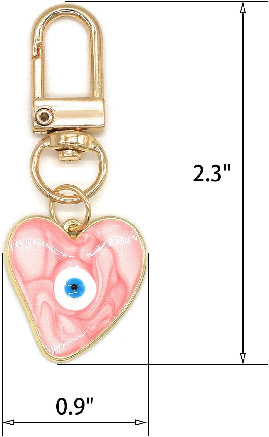 邪眼キーホルダー スウェットハートキーホルダー 女性男性用保 - Car Accessories Evil Eye のレビューと価格