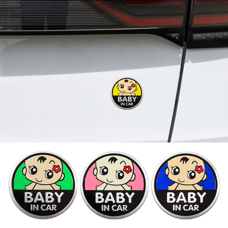 高品質修正 3D 金属アルミ合金警告車のステッカー BABY - Car Accessories Sticker のレビューと価格