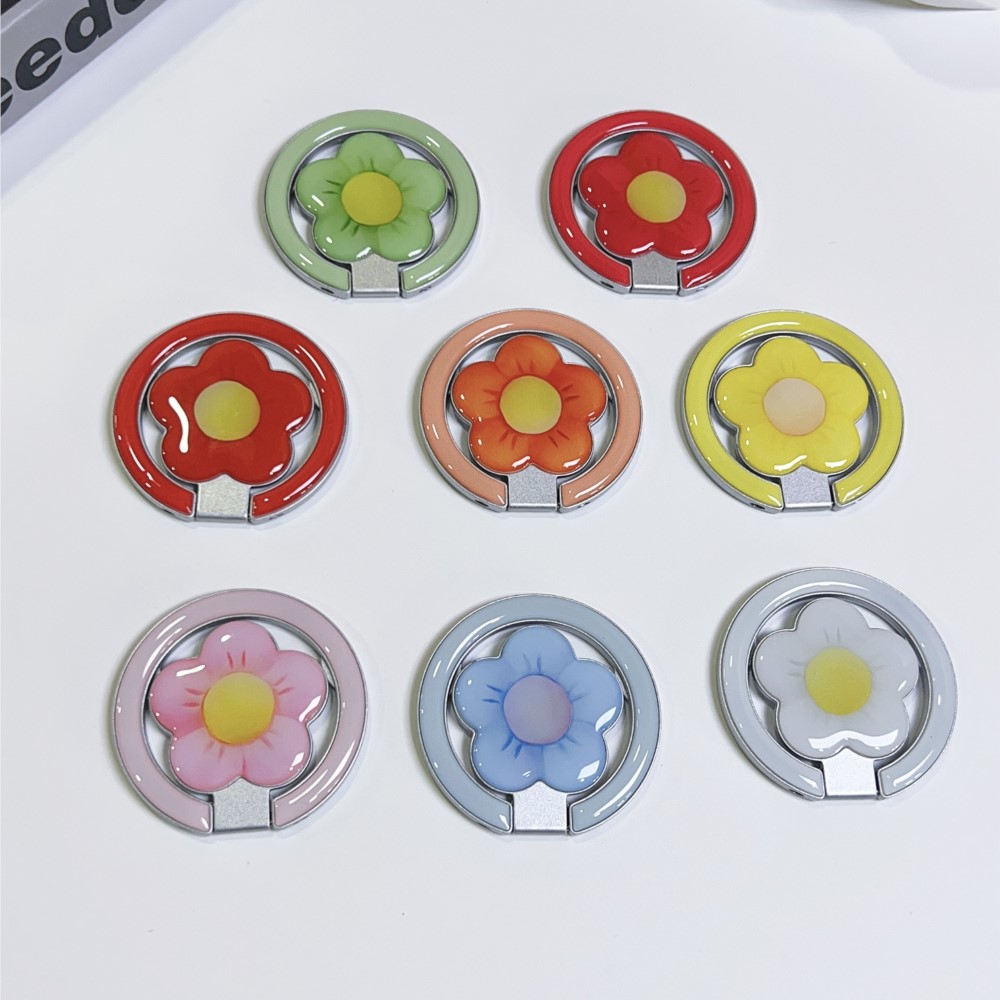 花型マグネット式折りたたみキックスタンド付きスマホリングホル - Car Accessories Decoration のレビューと価格