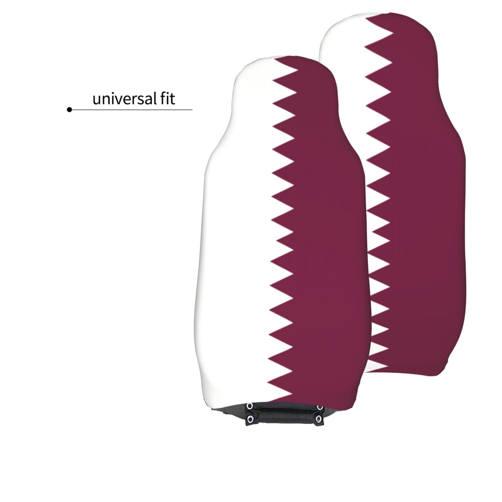 カタール国旗プリント愛国テーマのカーシートカバー 2 個セッ - Car Accessories Qatar のレビューと価格