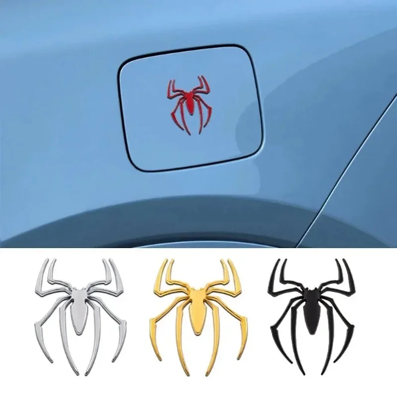 3Dメタルカーステッカー、スパイダーカーロゴ、クロームバッジ - Car Accessories Sticker のレビューと価格