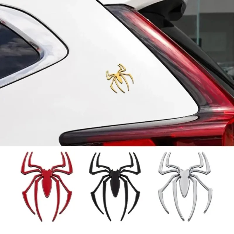 3Dメタルカーステッカー、スパイダーカーロゴ、クロームバッジ - Car Accessories Sticker のレビューと価格