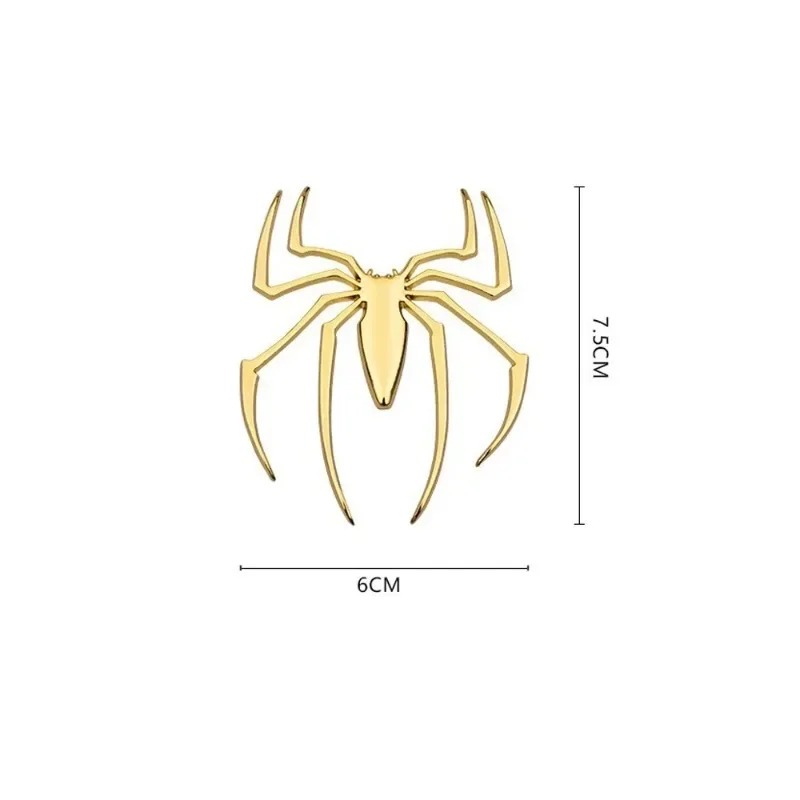 3Dメタルカーステッカー、スパイダーカーロゴ、クロームバッジ - Car Accessories Sticker のレビューと価格