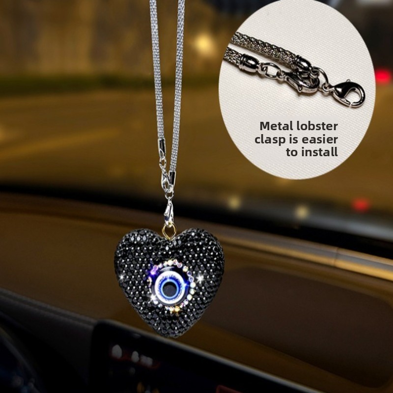 車のペンダント、創造的なダイヤモンドがちりばめられた邪視のハ - Car Accessories Evil Eye のレビューと価格