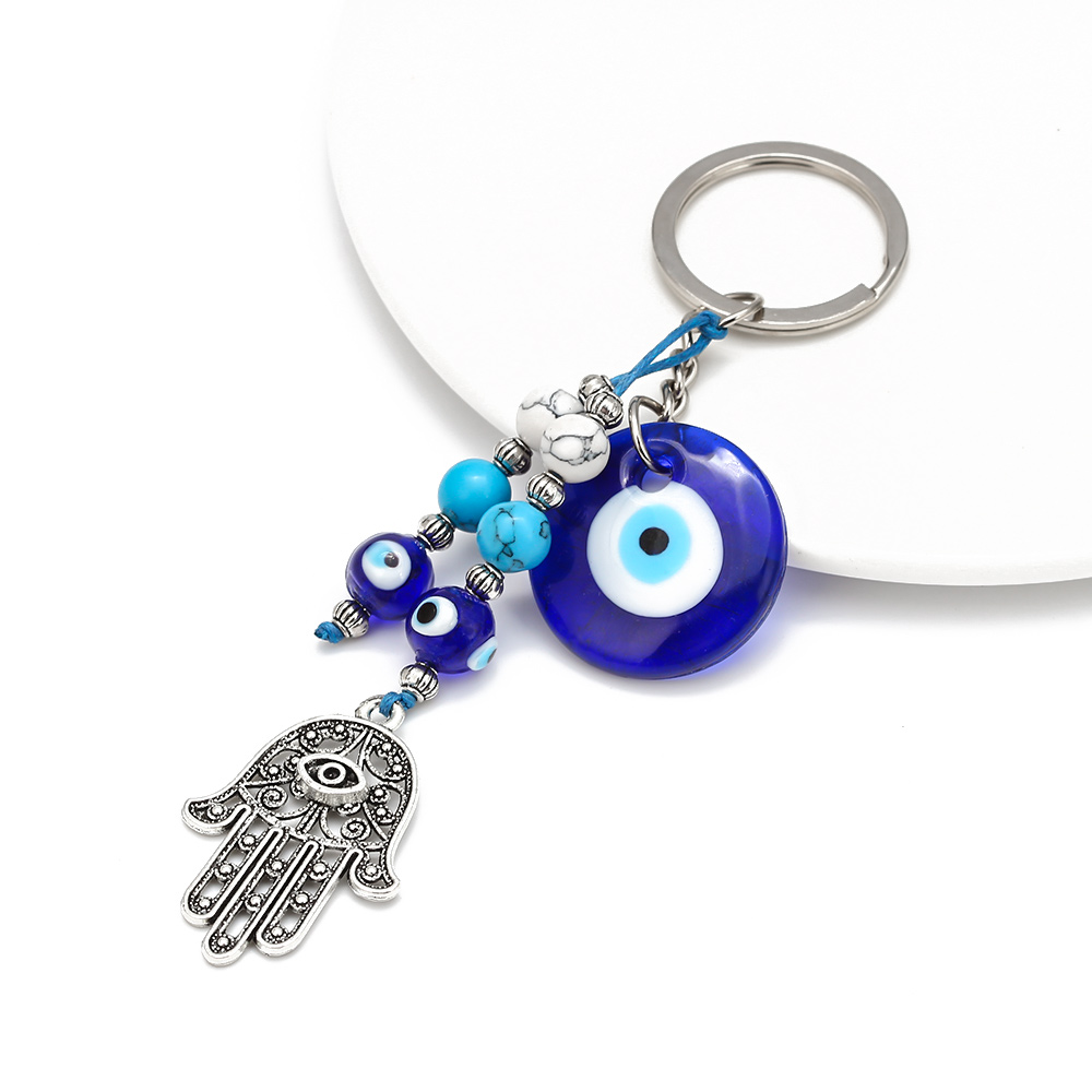 ラッキーアイツリーファティマハムサハンド邪眼ペンダントキーホ - Car Accessories Evil Eye のレビューと価格