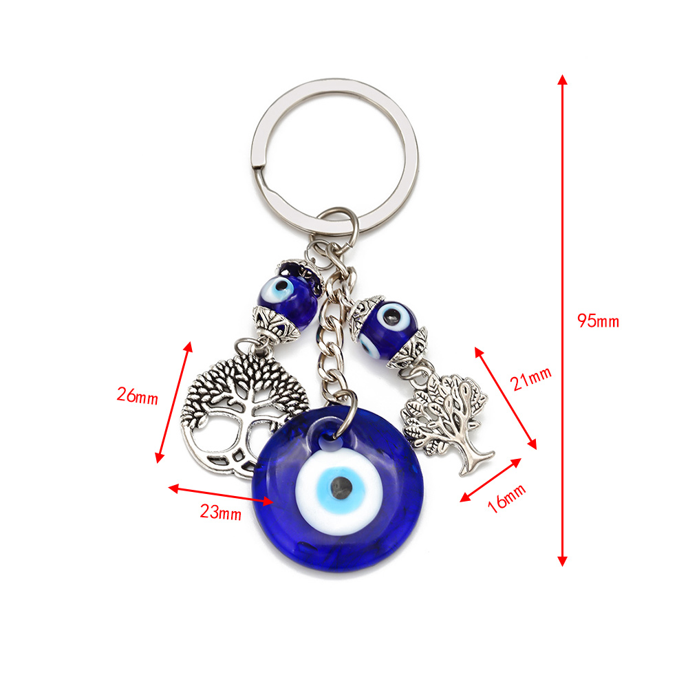 ラッキーアイツリーファティマハムサハンド邪眼ペンダントキーホ - Car Accessories Evil Eye のレビューと価格