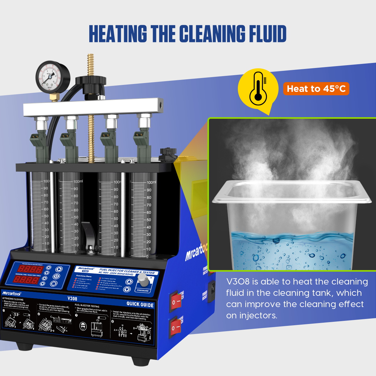 MR CARTOOL V308 インジェクタークリーナーマシ - Fuel Injector Cleaner のレビューと価格