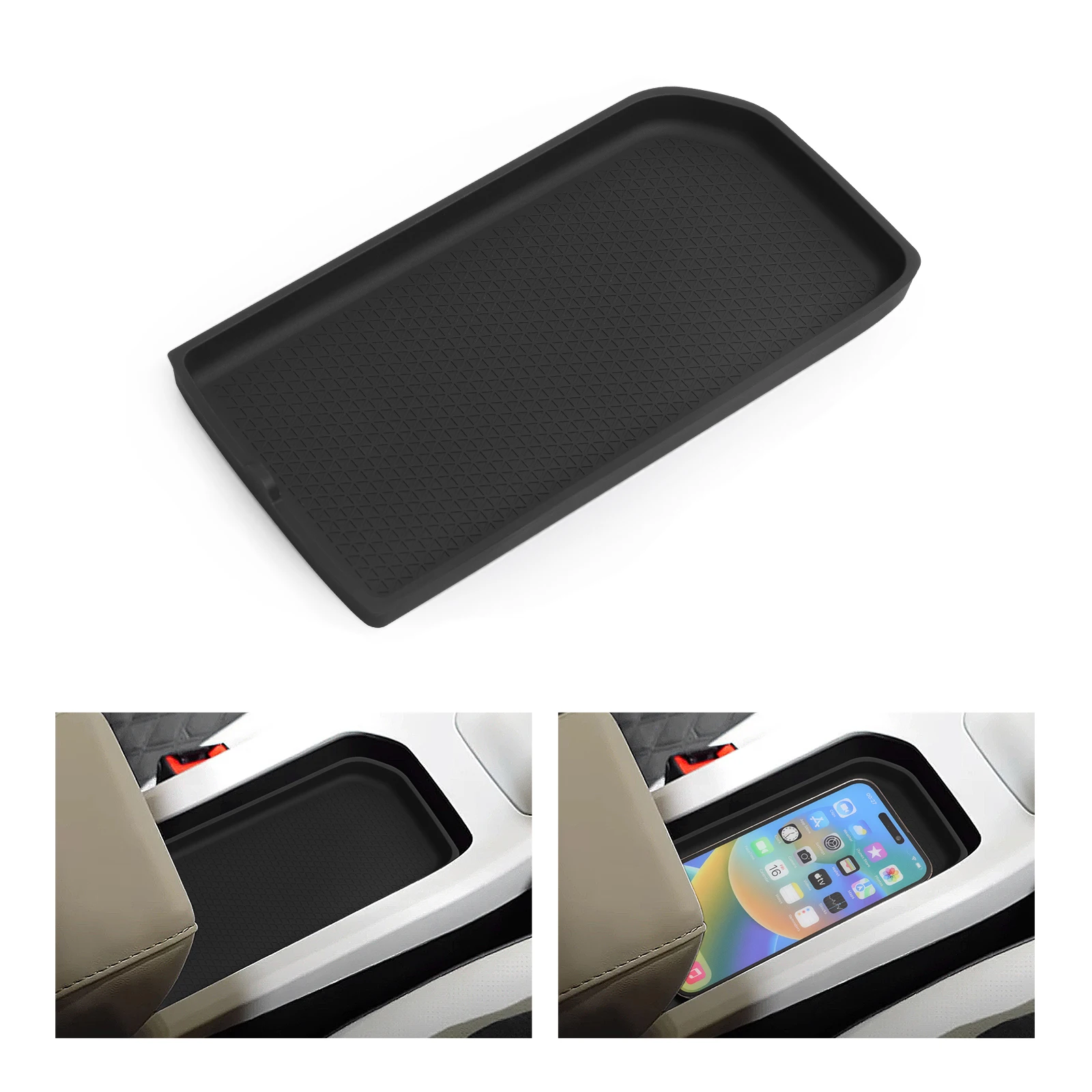 カーセンターコンソール収納パッドトレイシリコンオーガナイザー - Car Accessories Thailand のレビューと価格