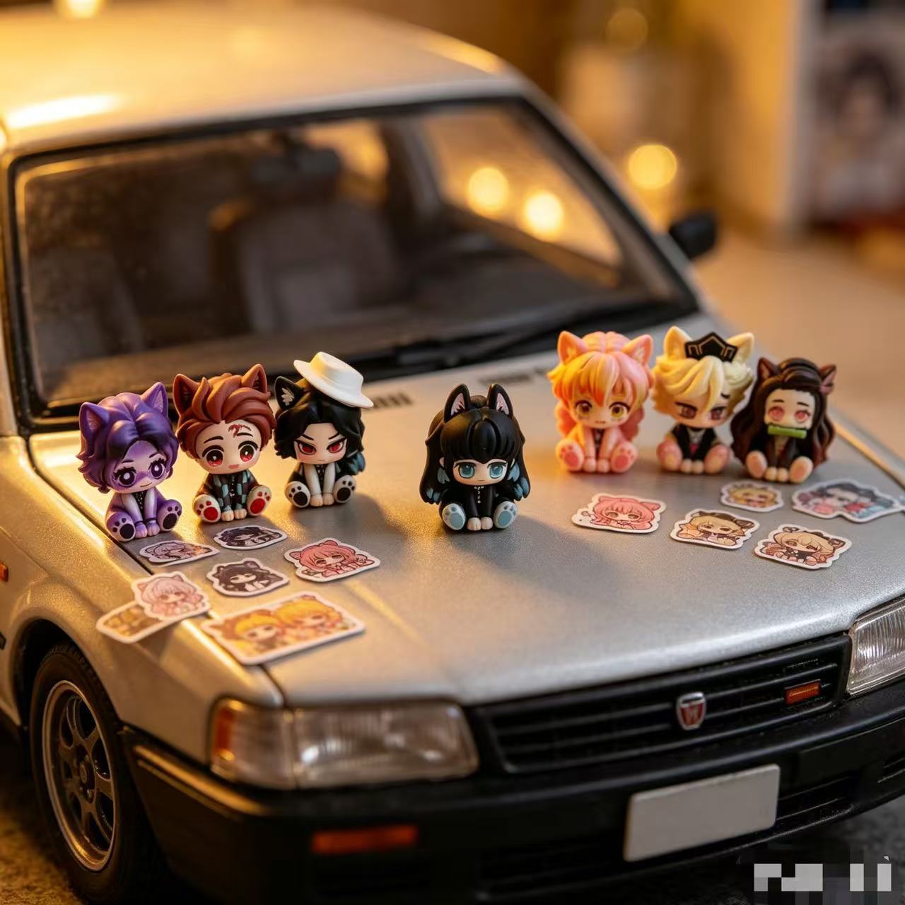鬼滅の刃 かわいいちびフィギュア 車飾り ミニサイズ 遮り目 - Car Accessories Decoration のレビューと価格
