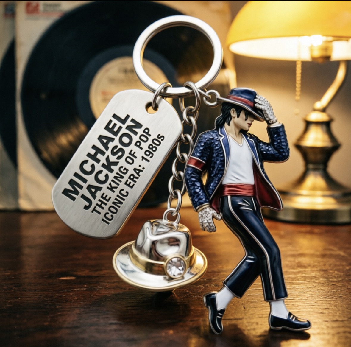 マイケル・ジャクソンキーホルダー、クラシックダンスキングペン - Car Accessories Gifts For Men のレビューと価格