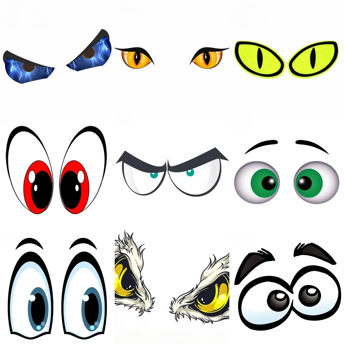 邪眼カラークリエイティブパーソナライズされた PVC 防水ス - Car Accessories Evil Eye のレビューと価格
