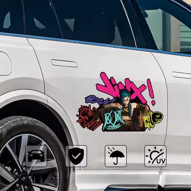 Arcane Jinx グラフィティ反射車ステッカー電動バイ - Car Accessories Decoration のレビューと価格