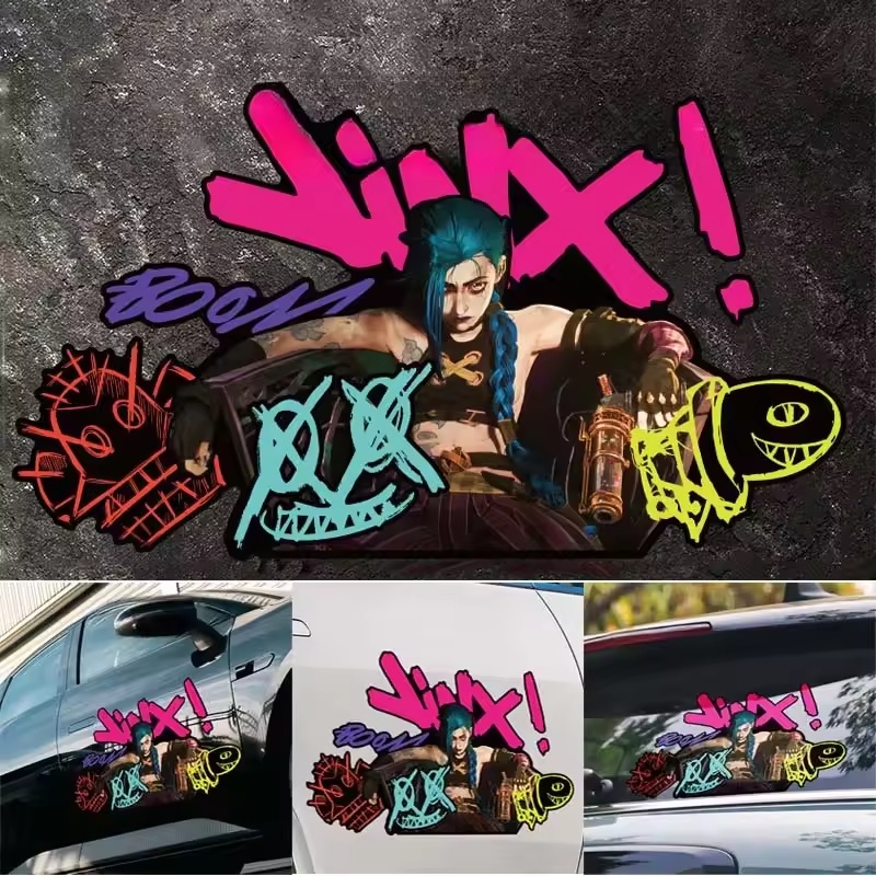 Arcane Jinx グラフィティ反射車ステッカー電動バイ - Car Accessories Decoration のレビューと価格