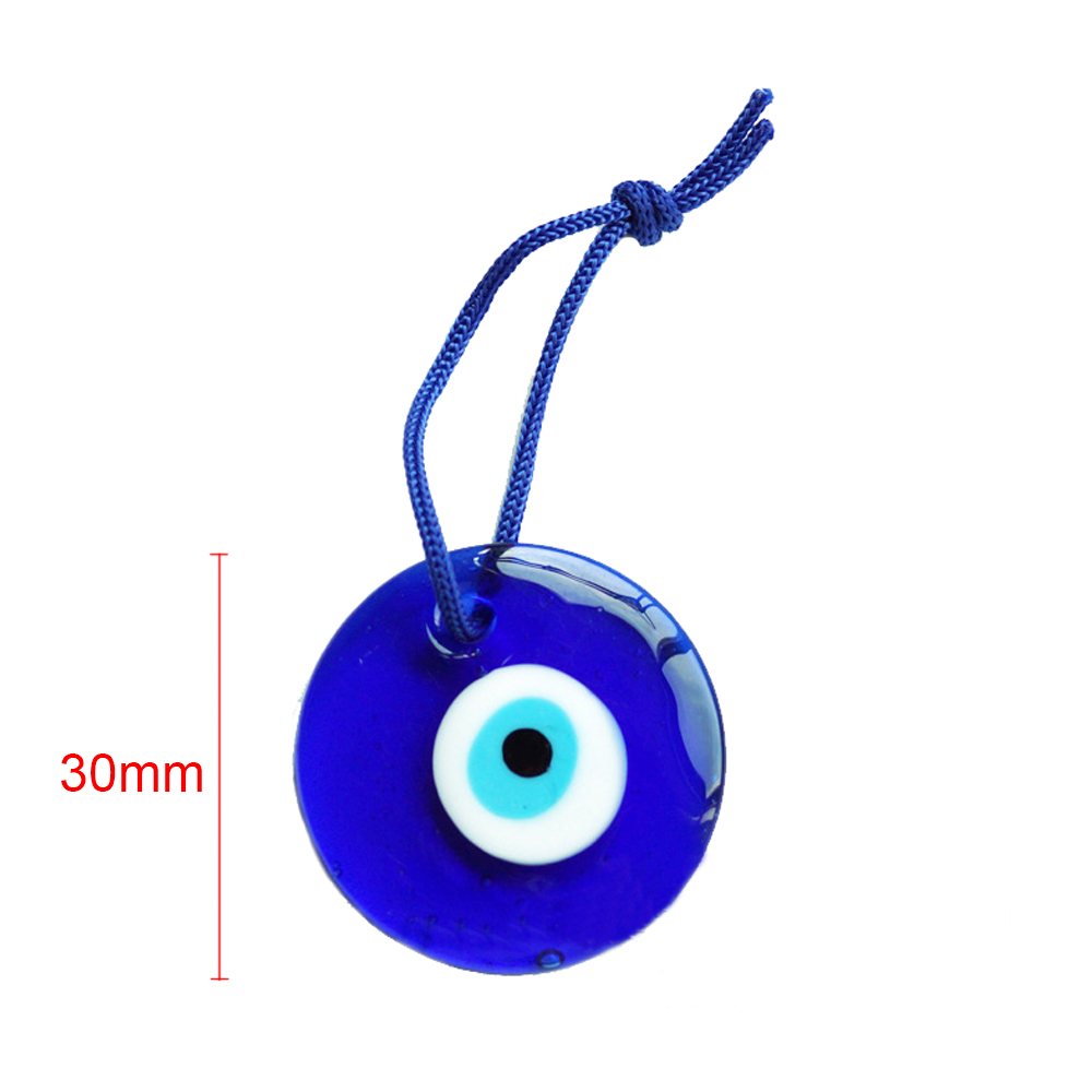 ラッキーアイガラスブルートルコ邪眼ペンダント壁掛け装飾ロープ - Car Accessories Evil Eye のレビューと価格