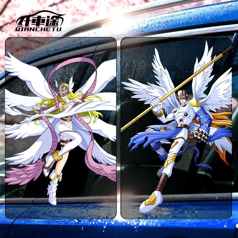 デジモン車のステッカーかわいいファッション漫画クリエイティブ - Car Accessories Sticker のレビューと価格