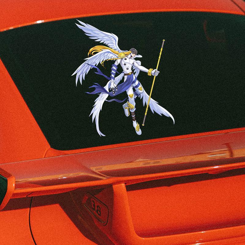 デジモン車のステッカーかわいいファッション漫画クリエイティブ - Car Accessories Sticker のレビューと価格