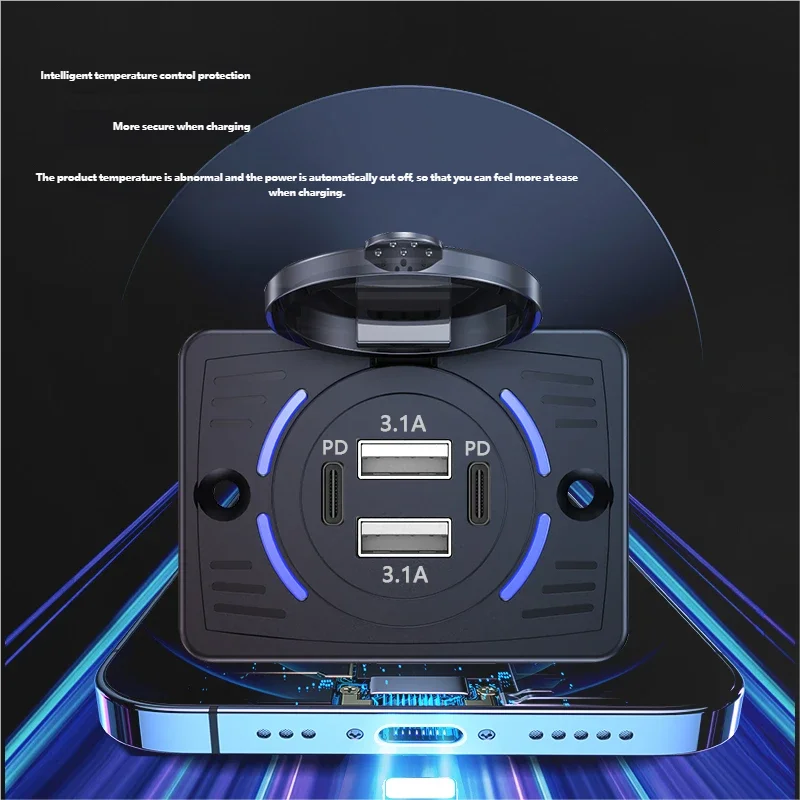 12V-24V デュアルUSB QC3.0 PD 3.1A/ - Car Accessories Thailand のレビューと価格