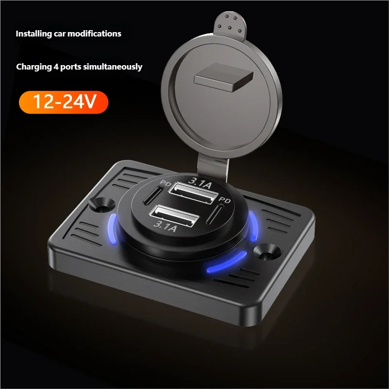 12V-24V デュアルUSB QC3.0 PD 3.1A/ - Car Accessories Thailand のレビューと価格